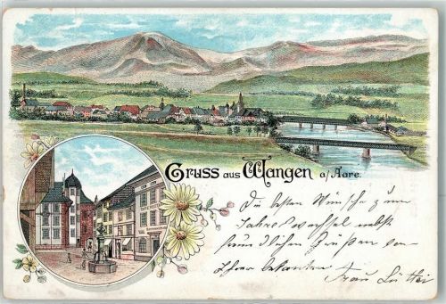 Wangen an der Aare 1899 Brunnen Cafe