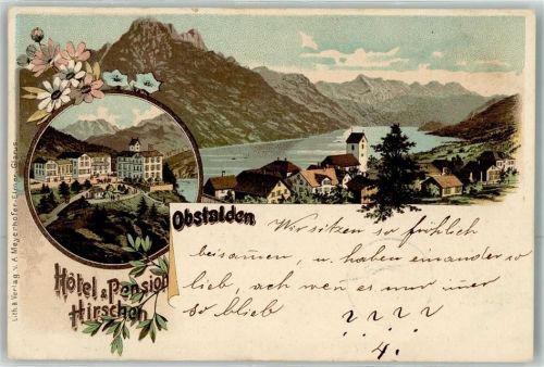 Obstalden 1900 Hotel Pension Hirschen