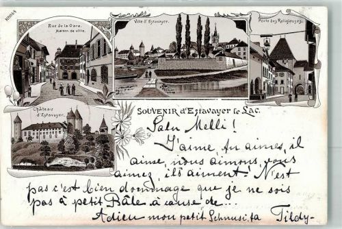 Estavayer-le-Lac 1897 Rue de la Gare Maison de ville Ville d'Estavayer Porte des Relieuses Chateau
