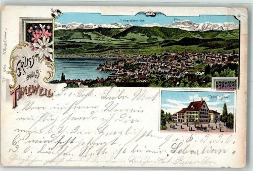 Thalwil 1901 Hotel Zum Adler Lithographie Verlag Künzli Nr 929