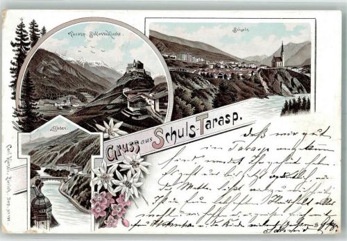 Tarasp 1896 Schuls Schloss Kirche Bäder Verlag Künzli Nr 451 Vorläufer