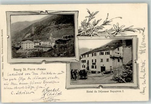 Bourg-St-Pierre 1901 Hotel du Dejeuner Napoleon I.