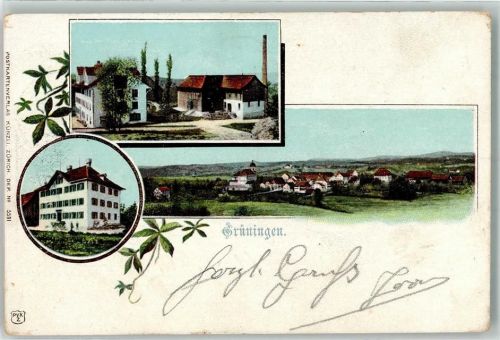 Grüningen 1900 Verlag Künzli Nr 5591 Feldpost VII Division