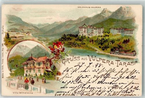 Vulpera 1898 Waldhaus Trinkhalle Villa Wilhelmina Tarasp