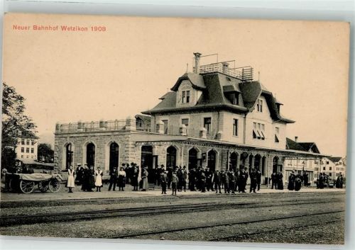 Wetzikon ZH 1913 Neuer Bahnhof 1908