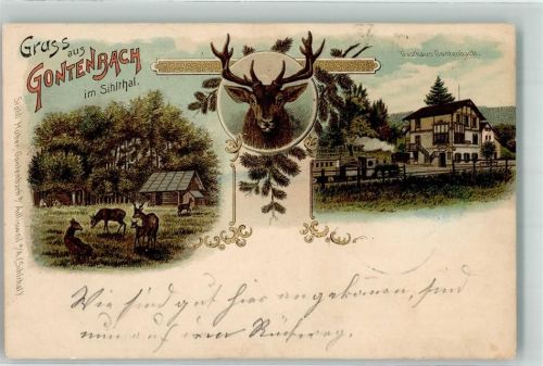 Langnau 1900 Gontenbach im Sihlthal Gasthaus Hirsch