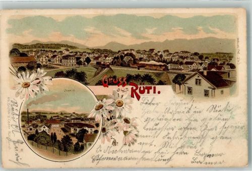 Rüti ZH 1899 Joweid Verlag Künzli Nr 7890 Lithographie