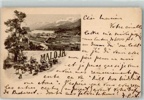 Maloja 1899 Vorläufer Postkutsche