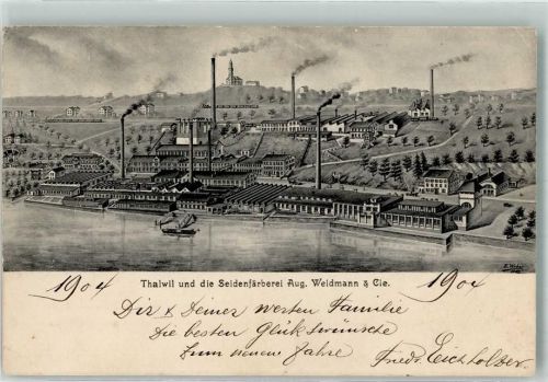 Thalwil 1903 Seidenfärberei Weidmann