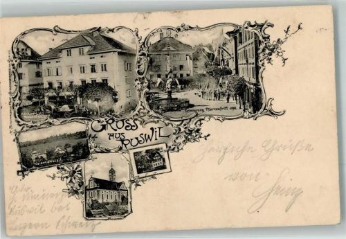 Ruswil 1919 Waisenanstalt Post Kirche