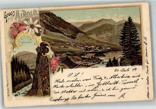 Airolo 1899 Eidgenössisches Kriegs-Commisariat Carl Künzli Dep. No. 1278