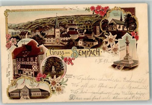 Sempach 1898 National Denkmal Festhütte