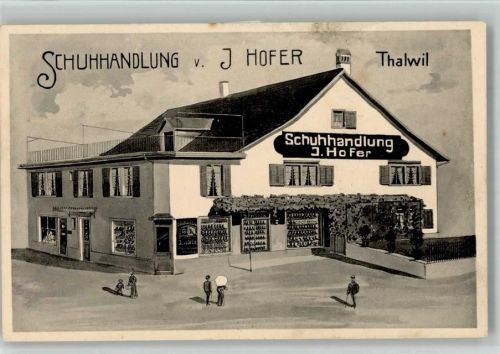 Thalwil 1910 Geschäft Schuhhandlung J. Hofer