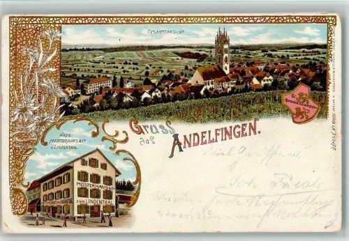 Andelfingen 1904 Haus Meister Hans Zum Lindenthal Lithographie