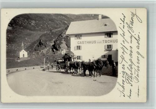 Zernez 1911 Gasthaus Postkutsche Ort handschriftlich