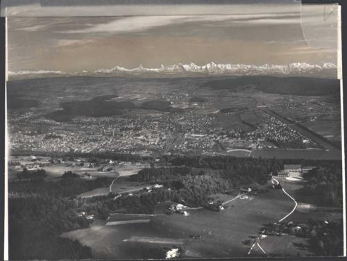 Biel VS Luftbild auf Karton