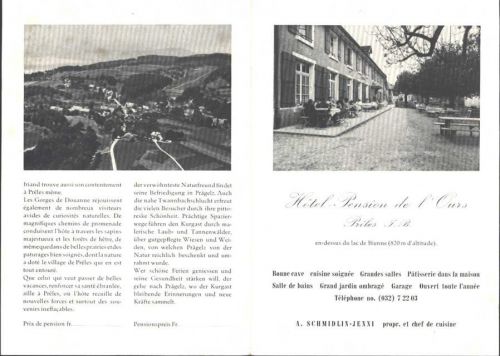 Prêles Kurhaus Hotel Bären A. Schmidlin-Jenni