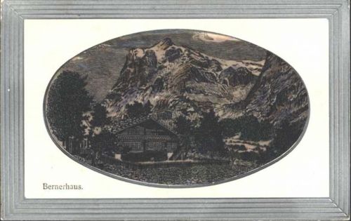 Bernerhaus Folienpatent-AK, Bild geschützt unter Folie, sehr aufwendig