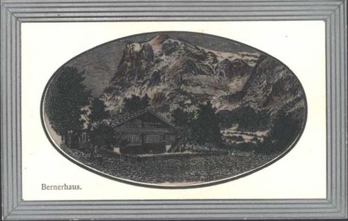 Bernerhaus Folienpatent-AK, Bild geschützt unter Folie, sehr aufwendig