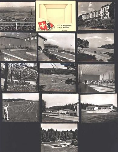 Magglingen E.T.S. Magglingen , Serie mit 12 Kleinfotos im Originalumschlag, 9 cm x 7 cm