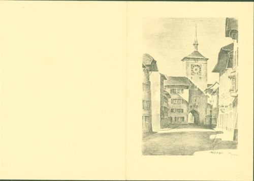 Mellingen Zeitturm Glückwunsch Neujahr