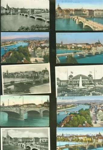 Basel Lot mit 14 AK Straßenbahn