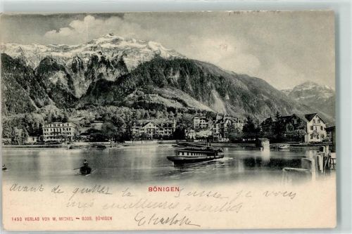 Bönigen b. Interlaken 1903 Dampfer Boot