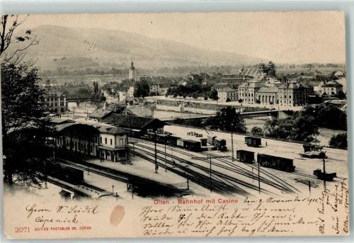 Olten 1901 Bahnhof mit Casino