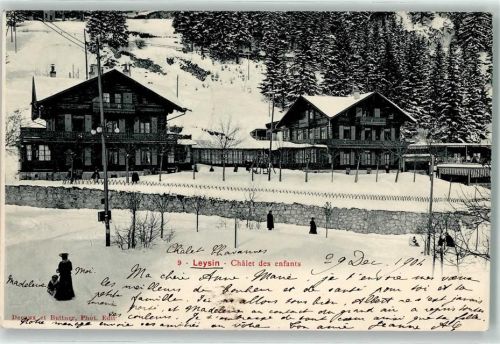 Leysin 1904 Chalet des enfants Winter