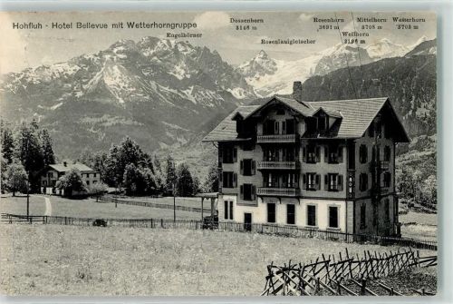 Hasliberg Hohfluh 1916 Hotel Bellevue Wetterhorngruppe Winter