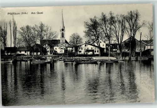 Pfäffikon ZH 1913 am Quai Boot