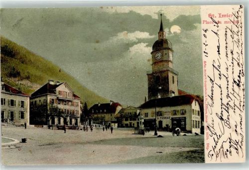 St-Imier 1906 Marktplatz