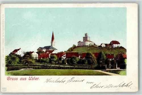 Uster 1904 Kirche und Schloss