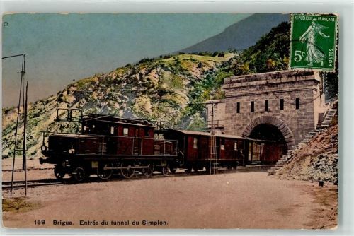 Brig Eingang zum Tunnel Simplon Eisenbahn