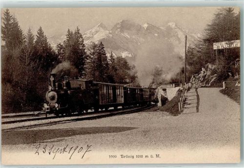 Brünig 1907 Hotel Kurhaus Eisenbahn