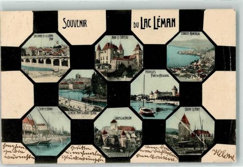 Morges 1906 Lac Leman le Chateau Montereux Pont du Mont Blanc Morges Port et Arsenal Quchy le Port