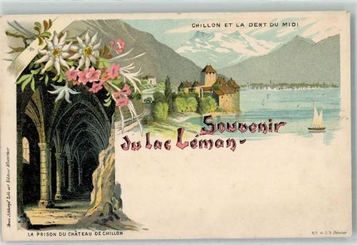 Chillon Dent du Midi Lac Leman la Prison du Chateau