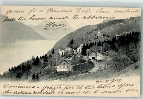 Emmetten 1904 Kuranstalt Schöneck am Vierwaldstättersee u. Mythen