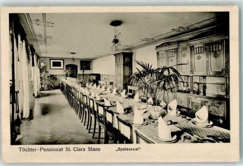 Stans 1913 Töchter-Pensionat St. Clara Speisesaal
