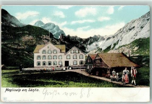 Weissbad 1904 Meglisalp am Säntis Tracht