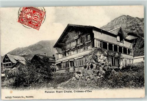 Château-d´Oex 1907 Pension Riant Chalet