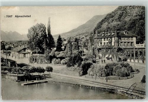 Alpnachstad Bahnhof Eisenbahn Hotel Pilatus Pilatus-Bahn