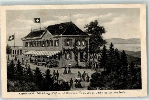 Teufen AR 1919 Aussichtspunkt Fröhlichsegg mit Bodensee