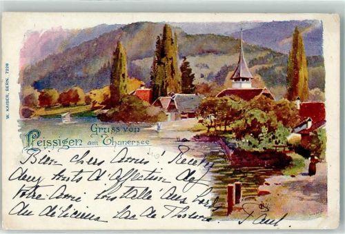 Leissigen 1901 am Thunersee sign. CBH