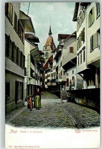 Zug 1903 Gasse in der Altstadt
