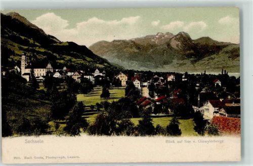 Sachseln Blick auf See v. Giswylerberge