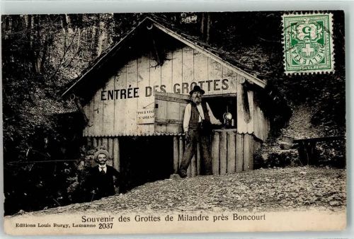 Boncourt 1909 Grottes de Milandre Eingang