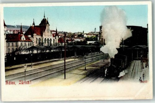 Zürich Bahnhof Dampflokomotive
