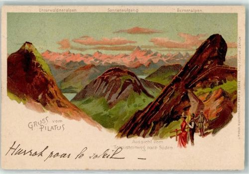 Pilatus 1901 Aussicht vom Tomlishornweg nach Süden