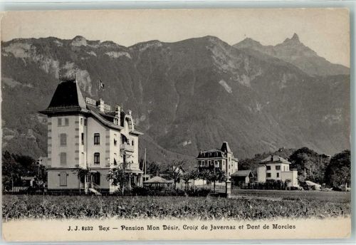 Bex 1916 Pension Mor Desir Croix de Javernez et Dent de Morcles